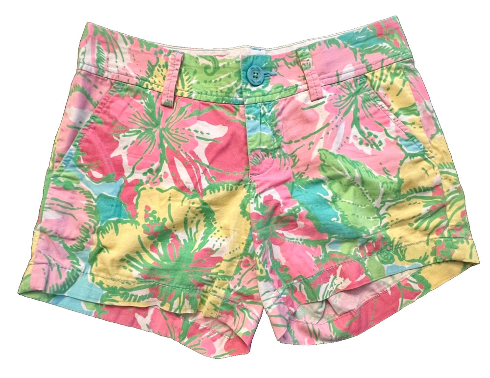 Lilly Pulitzer - The Callahan Preppy Chino Floral Shorts (Women's 00)